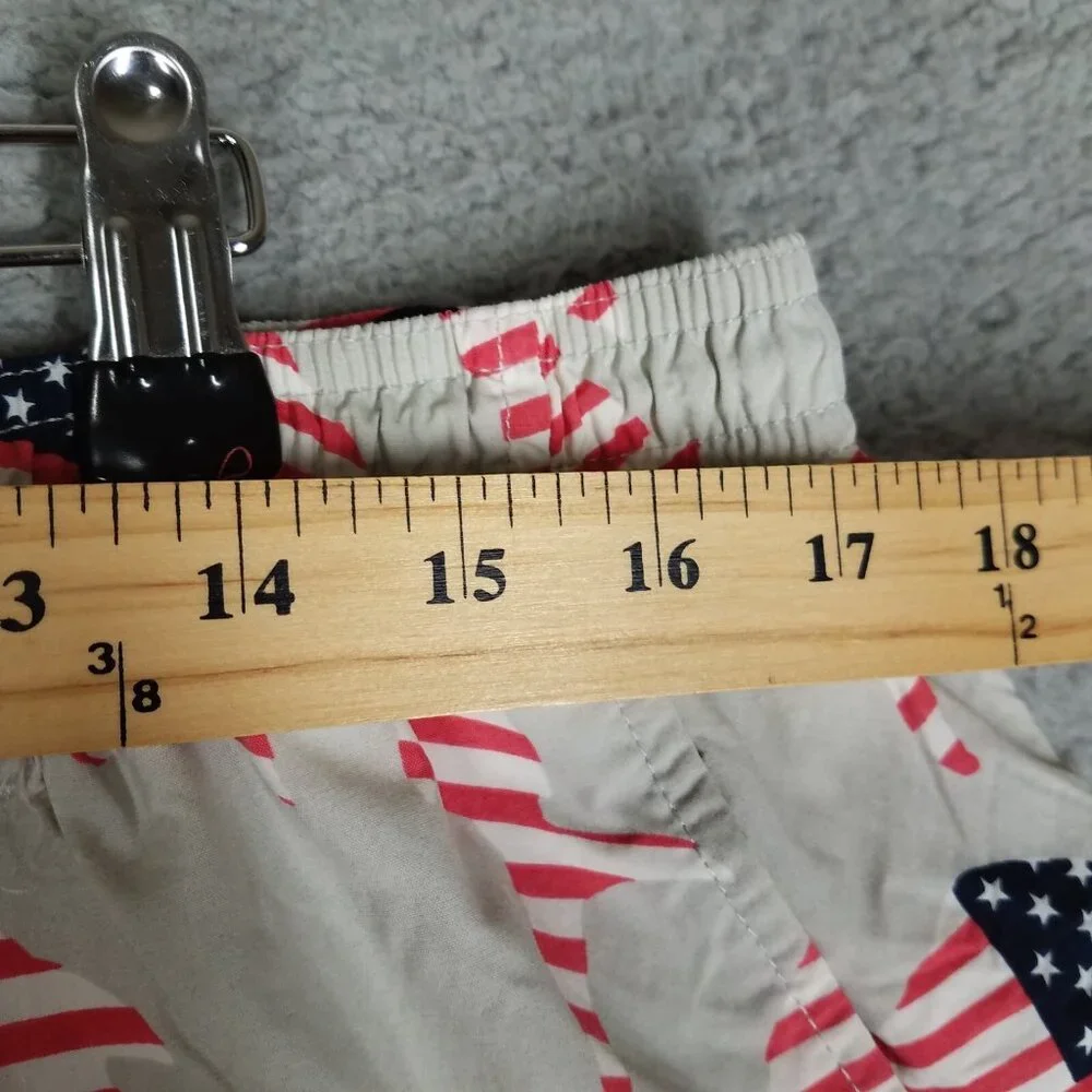 Columbia PFG Swim Trunks Adult XL American Flag Fish Brief Lined 4th Of July Men